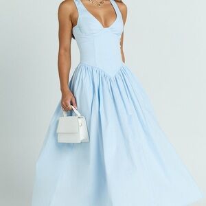 Showpo Light Blue Backless Dress